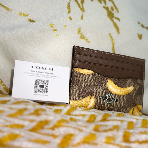 Coach Banana Print Card Holder - Picture 3 of 7